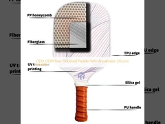 OEM ODM Raw Pickleball Paddle với tay cầm silicone dễ thở